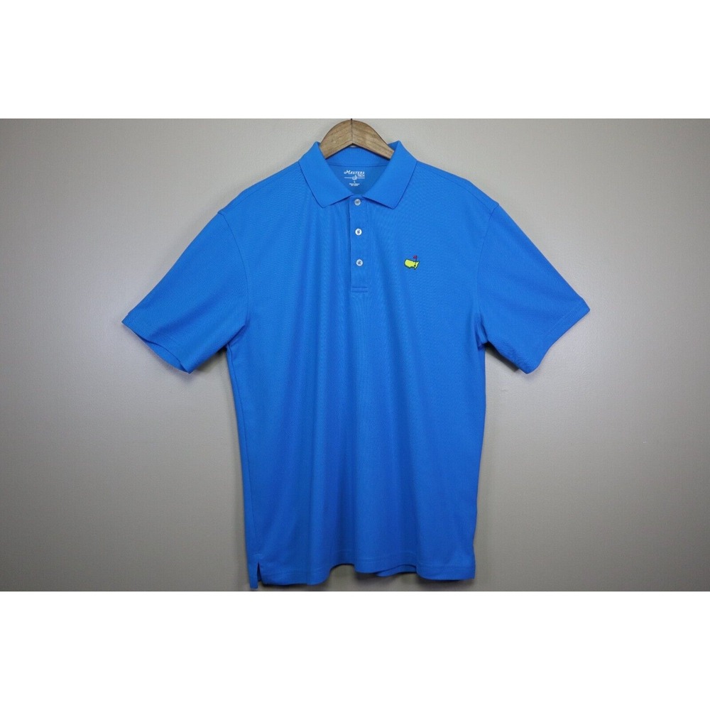 Masters Tech Adult Large Blue Polo Golf Performance Outdoor Active Casual Mens